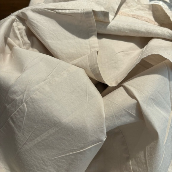 J CREW Sz 6 Dress Natural Ivory Bone Linen Sleeveless Faux Wrap V-Neck Lined - Picture 7 of 7